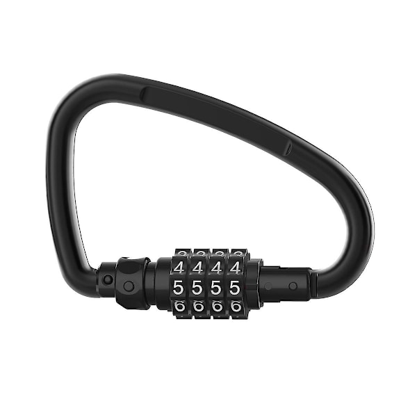 , 4-digit Heavy Duty Carabiner Clips, D-shaped Code Lock For Looped Bike Security Cable Lock