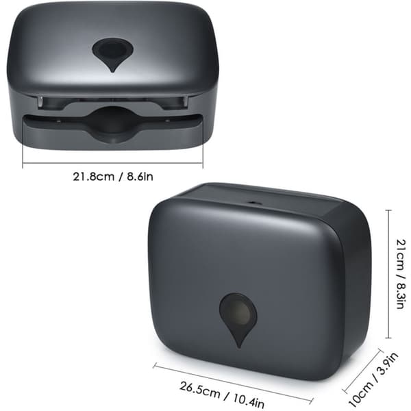 Veggmontert toalettpapirdispenser, papirhåndkledispenser, papirhåndkledispenser, egnet for multi-fold/tri-fold papir (GRÅ)