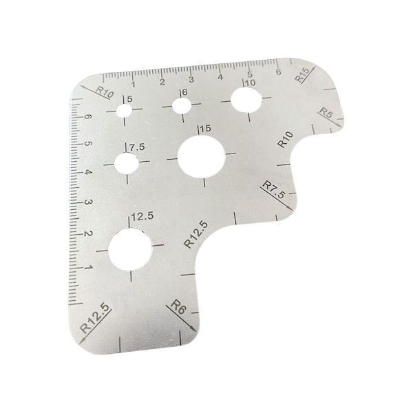 Leather Cutting Angle Ruler Scale Ruler Tool Ruler R Gauge Stainless Steel Round Ruler Arc Ruler An