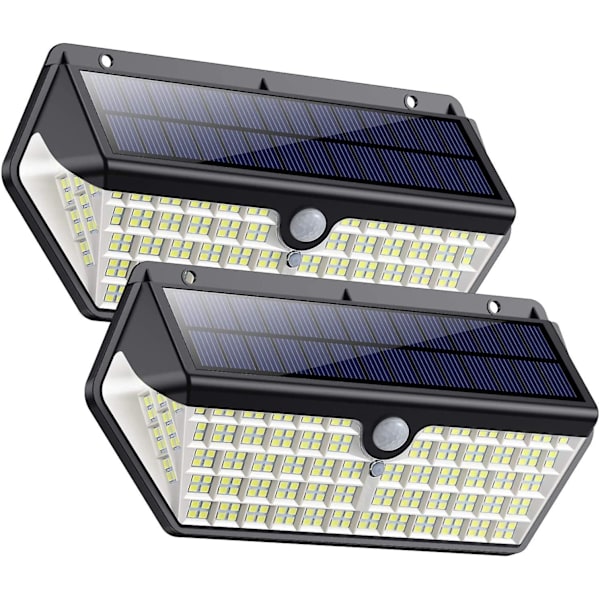 266 LED utomhus solcellslampa, ultraljus 2500lm/2200mah rörelsesensor utomhus