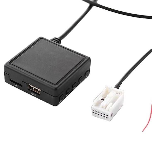 Bil Bluetooth 5.0 Aux-kabeladapter Tf Usb Passer Til Peugeot 207 307 407 308