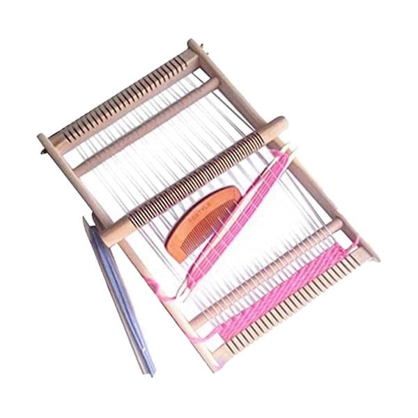 Barnens Utbildningsleksaker Utvecklingsleksaker Stickmaskin DIY Vävkit DIY Trävävstol