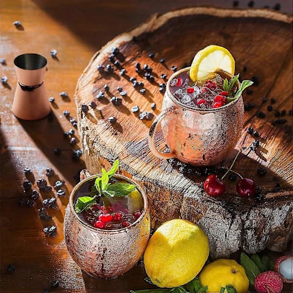 Moscow Mule Muggar Set om 4 Koppar Cocktail Ölglas för Kalla Drycker Bar Hemmabruk