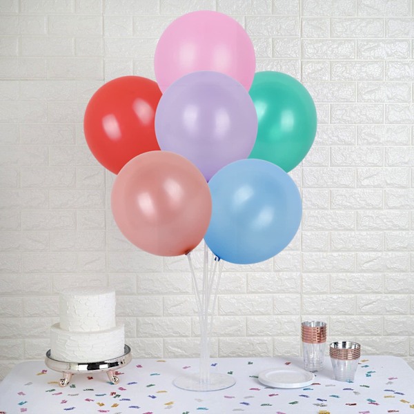 100 stk. regnbue balloner med pumpe, 10 tommer balloner assorterede farver, ballon til fødselsdagsfest, bryllup, ballonbue-sæt