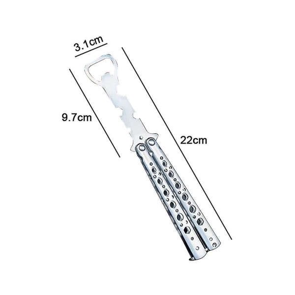 Butterfly Trenings Multifunksjonell Sammenleggbar Flaskeåpner Kaste