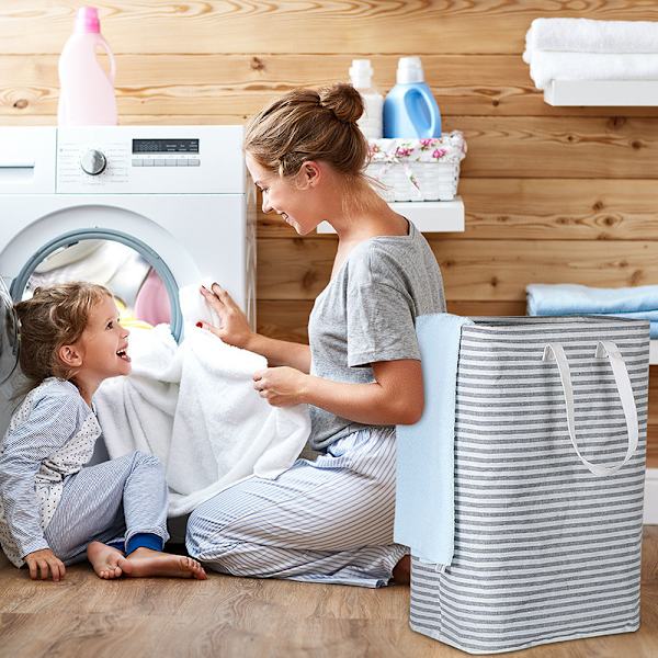 2 kpl Pyykkiastia Pyykkikori Helppo Kantaa Vapaasti Seisova Taittuva Pyykkikori Vaatteille