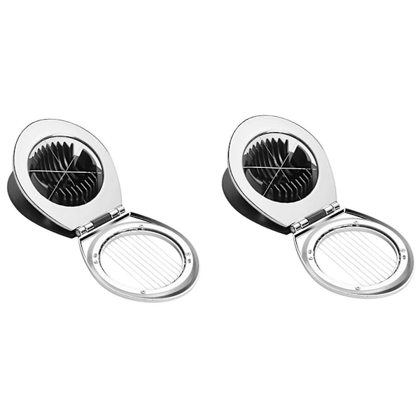 2-pack Multifunktionell Äggklyv i Rostfritt Stål för Hårdkokta Ägg, Diskmaskinsäker, Robust