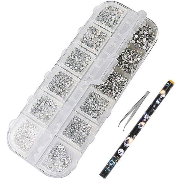 Flatback Round Rhinestones, Gemstone Crystal Rhinestones for Various Craft Decorations