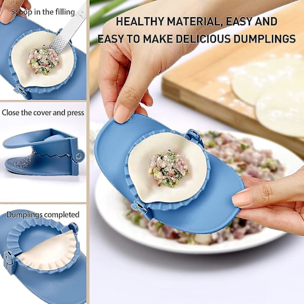 Dumplingsmaskin, köttbullsmaskin, dumplingsformningsmaskin - Gör perfekta dumplings varje gång, 3 storlekar (l/3,7\"+m/3,2\"+s/2,5\").
