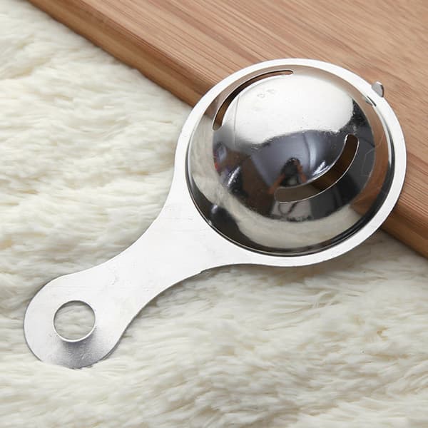 Äggula Separator, Rostfritt Stål Äggvita Separator, Diskmaskin Säker Köksbakverktyg, Silver Gulesil