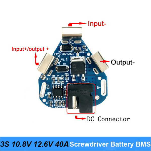 8x 10,8v 12,6v 40a Bms 18650 litiumbatteri-kort Bms för skruvmejsel Shura Shurika batteri 12v Ba