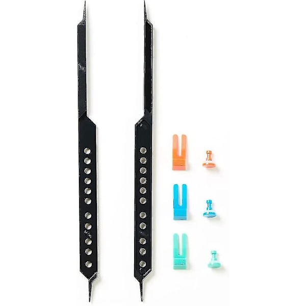 Proporsjonal skala divider tegneverktøy for kunstnere justerbar plast justerbar størrelse skala student barn multifunksjonell tegnelinjal(2stk)