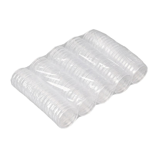 Transparenta myntboxar 100 st 1oz 40mm Kapslar Fodral Minnesmynt