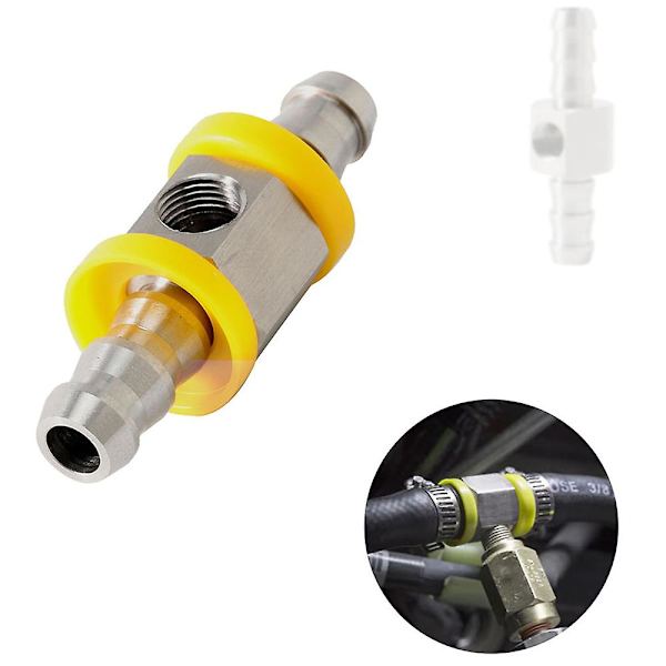 Universal Brændstoftryk Måler 1/8 Npt (140 Psi) Med 3/8 Tommer Brændstofledning Brændstoftryk Måler Sensor T
