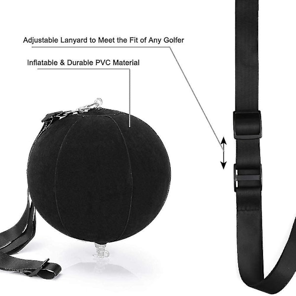 Golf Smart Ball, Swing Training Aids, Portable Impact Ball Ultra-light, Inflatable Posture Correction Tool With Inflator Included