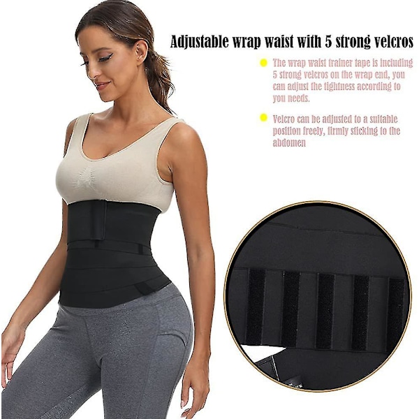 Bandage Wrap Waist Trainer Tape Näkymätön vyötärön kavennin Wrap Lumbar vyötärön helpotukseen vartalonmuotoiluun sitova vyö