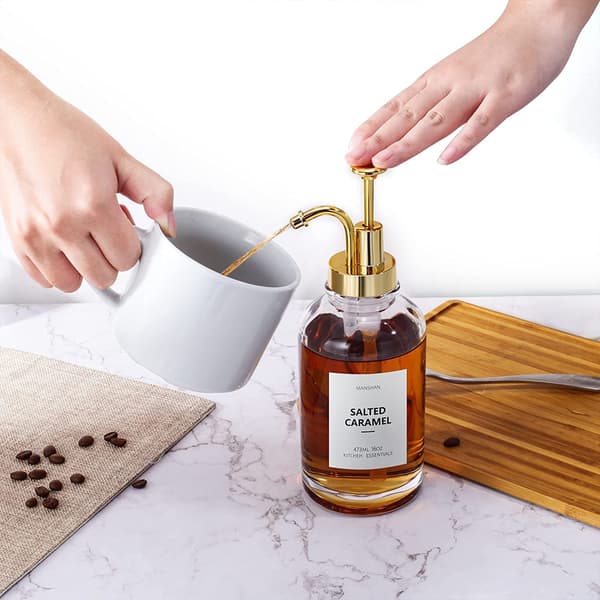 Coffee Syrup Dispenser Set, Easy Cleaning and Leak-Proof, Precise Dispensing, Perfect Gift for Coffee Lovers, 2-Pack