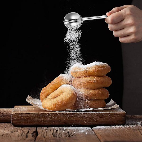 Shaker Duster Sifter Dusting Wand För Meringue Pulver Socker Mjöl Konditorer Och Kryddor Rostfritt Stål