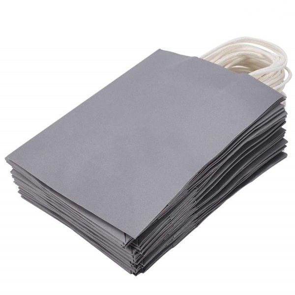 Papirposer gaveposer med håndtag 10-pak Gray Gray