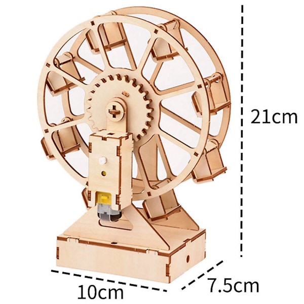3d DIY sähköinen askarteluferrispyöräpalapelirakennussetti tieteellinen opetuslelu
