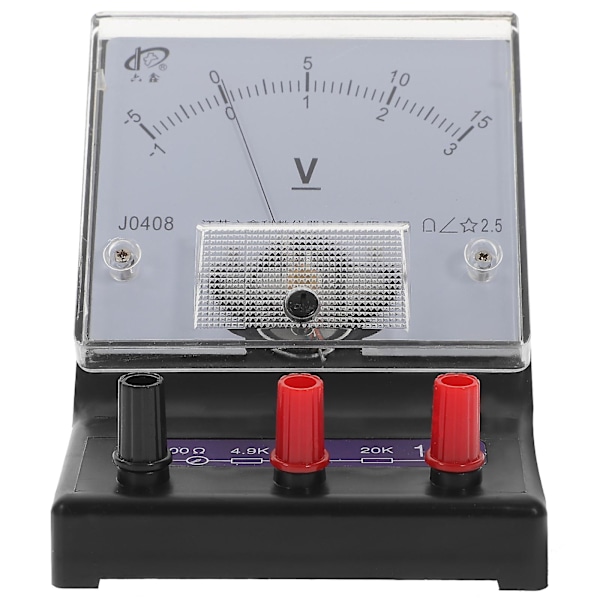 1 stk. 0-15V Voltmeter Fysik Eksperiment Apparat Eksperiment Tilbehør Tilfældig Stil
