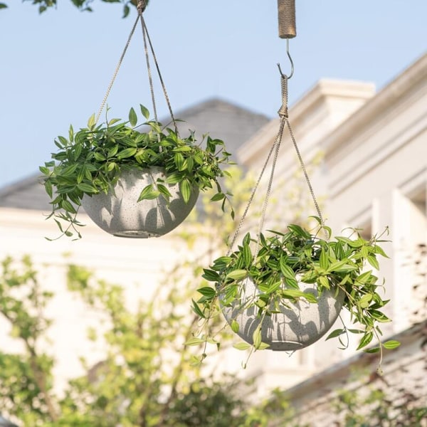 2-pakning hengende plantepotter for innendørs og utendørs planter, 10 tommer-