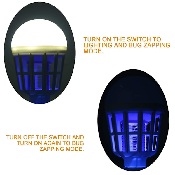 Sähköinen hyönteis- ja hyttysmyrkkypolttimo 2 in 1 UV-LED-kärpäsloukku