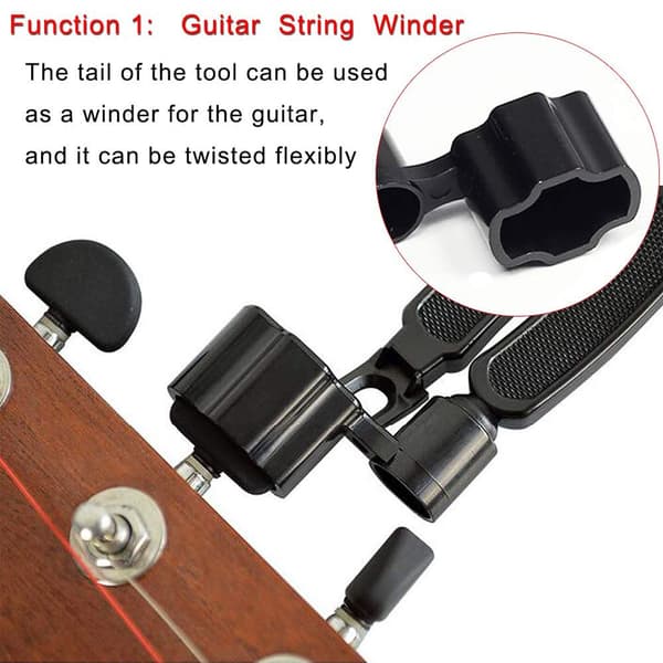 Guitarværktøj Pin Puller String Winder Pin Remover String Cutter Sæt