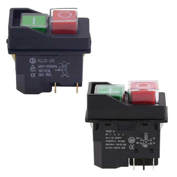 2025 Egnet Elektromagnetisk Trykknappbryter 4 Pin KLD-28 Vanntett Trykknapp