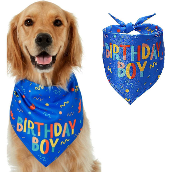 Födelsedagshund Hinge Hundbandana Mjuk Husdjurshalsduk Halsduk Triangulära Haklappar Present