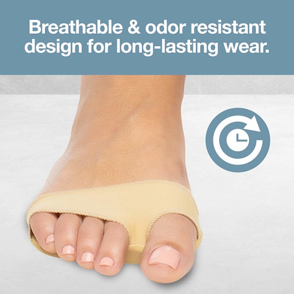 Ball of Foot Pads Metatarsal Cushions til Metatarsalgi, Arthritis og Sesamoid Smertelindring 1 Par (Large, 2stk)