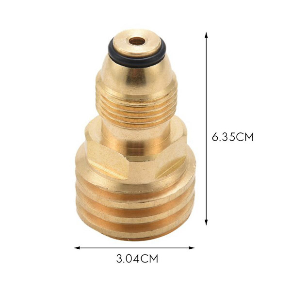 2 stk. Propangasadapter konverterer Lp Tank Service Valve til Qcc1/type1 Udløb Messingadapter