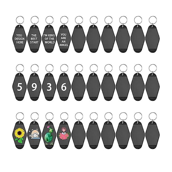 30-pack Motelnyckelring Blank Vintage Nyckelbricka Etikett Vintage Hotelnyckelring Sublimering Dekorativ Bl