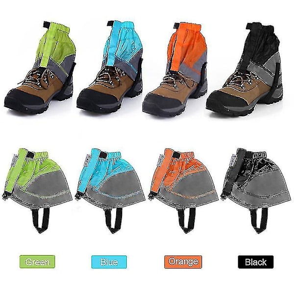1 par korta skoskydd Ultra Light Ankle Gaiter belagd nylon ankel vandringsöverdrag utomhus skridskoåkning klättring korta ben Gaiters