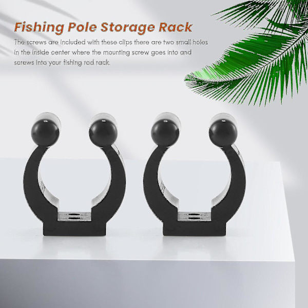 20 stk fiskestangstangstativklemmer svart 16mm innvendig diameter fiskestang oppbevaringsklemmer