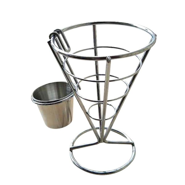 Sauce Stand Cone Fries Holder Popcorn Grøntsager Frugt Appetizers Pommes Frites Stativ Køkken Madbeholder