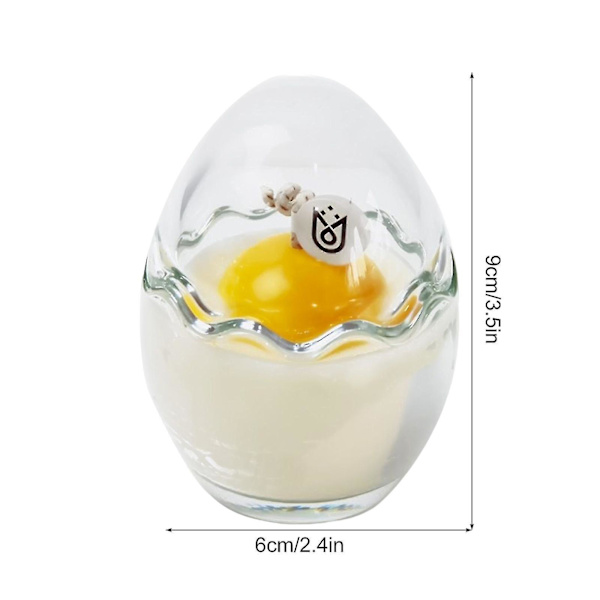 Håndlaget eggeskall duftlys - duftlys aromaterapi soya voks gave gjennomsiktig klart skall
