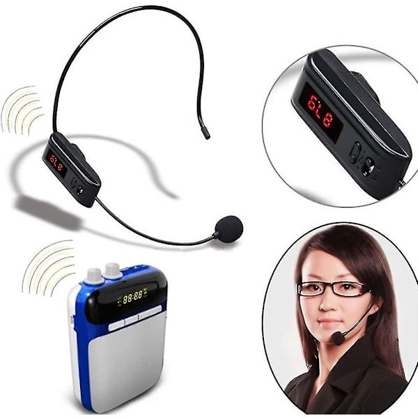Trådlös mikrofon FM-radio headset mikrofon handsfree mikrofon headset megafon mic trådlös mic headset