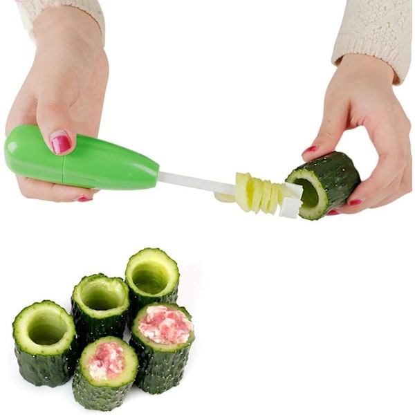 Fruit Corer and Slicer, Plastic Fruit Corer Remover with Non-Slip Handle, Quick and Easy Corer for Home and Kitchen