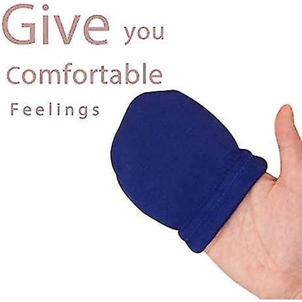 6 par nyfødte bomullsvotter Baby Soft Gloves Infant No Scratch Mitten (hvit, kongeblå, én størrelse)