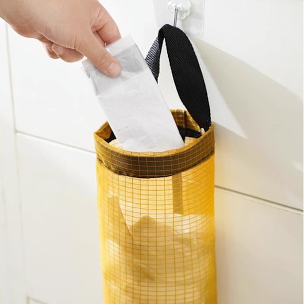 3-pack plastpåshållare, påshållare för matvarupåsar i nät, hängande förvaringsdispenser, soppåseorganisatör, shopping