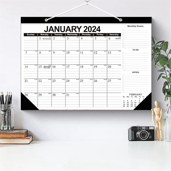 Kalender 2024-2025 17 X 12 Tommer 18 Måneders Vægkalender Fra Jan. 2024 - Juni 2025 Månedlig Planlægger 2