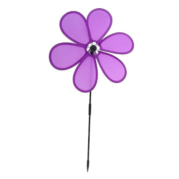 Windmill Wind Spinner Garden Yard Outdoor Decoration Kids Toy Purple