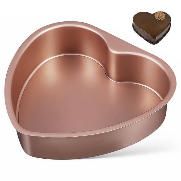 Hjerteformet kakeform i aluminium, 8 tommer