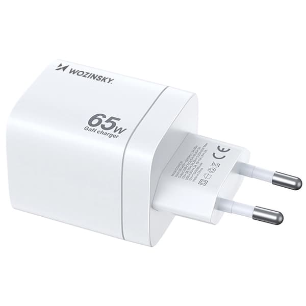 GaN 65W seinälaturi 2 USB-C- ja 1 USB-A-liitännällä