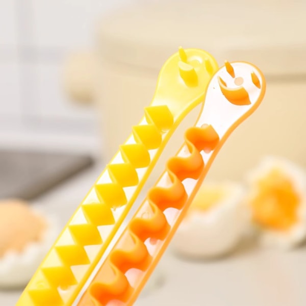 2 stk eggeskjærer, eggekutter, eggekutter for hardkokte egg, søt form for barns Bento-lunsj, tåler oppvaskmaskin