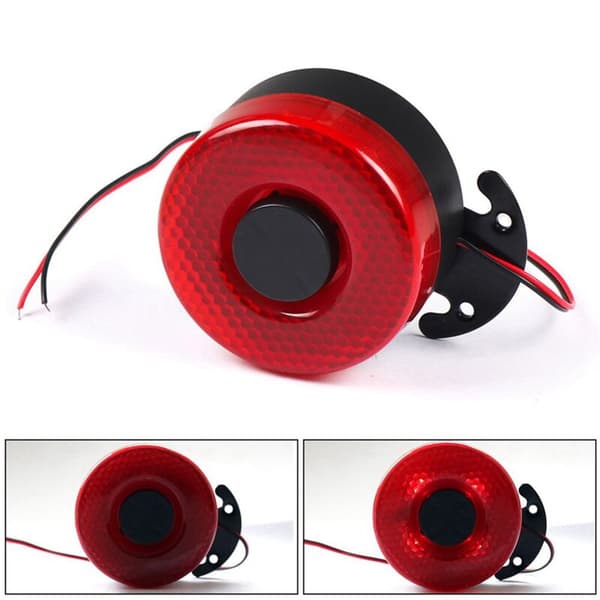 2X DC 12V-24V 105DB Auton Varoitussireeni Äänimerkki Peruutusvaroitus Torvi LED Peruutusvalolla Autolle
