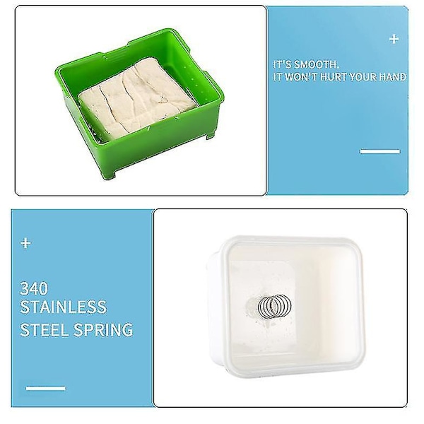 Tofu Press - Gör din Tofu Grön Vit 16*14*8.5cm