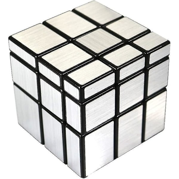3x3x3 Spegel Silver Speed Cube Pussel Svart Present