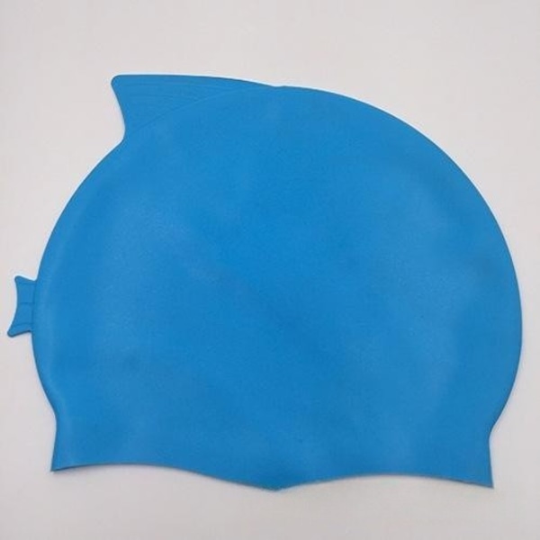 Vattentät cap i silikon för barn Tecknad djurhörselskydd Cap blue